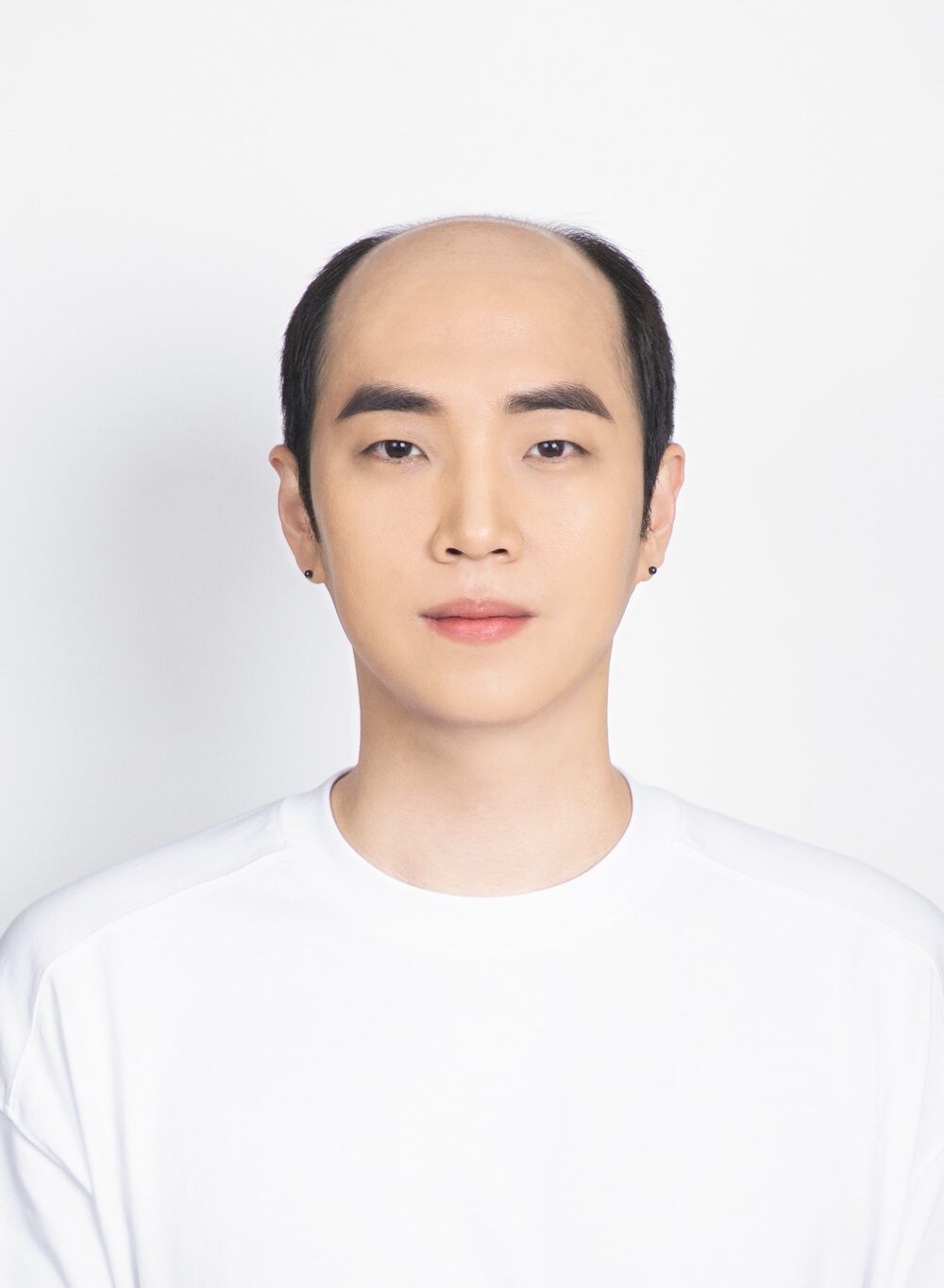 가발 착용 전